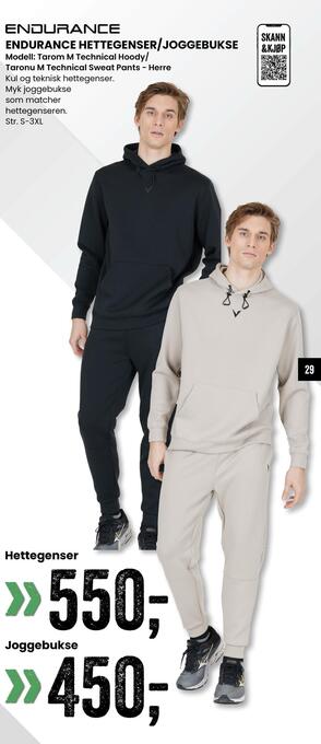 Sport Outlet Endurance hettegenser/joggebukse tilbud