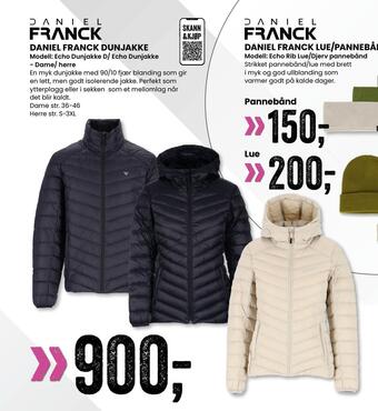 Sport Outlet Daniel franck dunjakke tilbud