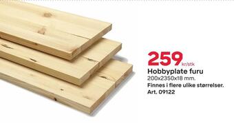 Byggmax Hobbyplate furu tilbud
