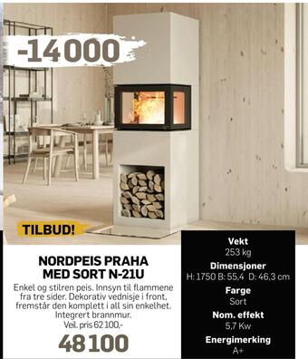 Modena Fliser Nordpeis praha med sort n-21u tilbud