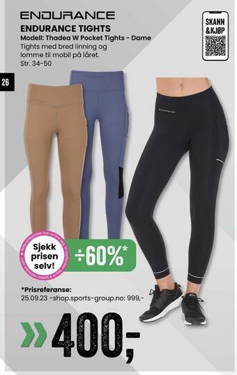 Sport Outlet Endurance tights tilbud