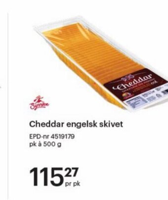 Storcash Cheddar engelsk skivet tilbud