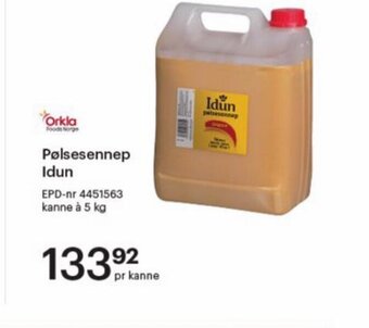 Storcash Pølsesennep Idun tilbud