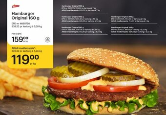 Storcash Hamburger Original 160 g tilbud