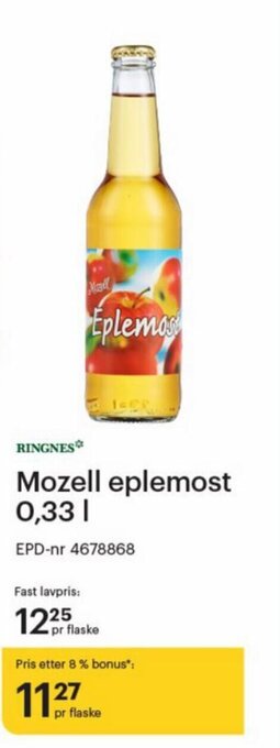 Storcash Mozell eplemost 0,33L tilbud