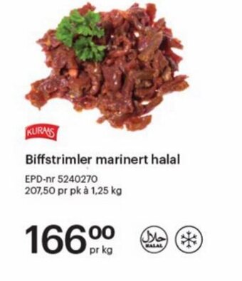 Storcash Biffstrimler marinert halal tilbud