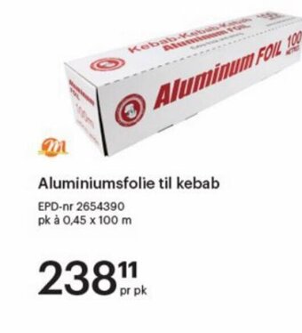 Storcash Aluminiumsfolie til kebab tilbud
