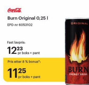 Storcash Burn Original 0,25 L tilbud