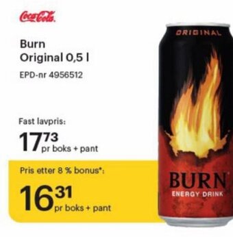 Storcash Burn Original 0,5 L tilbud