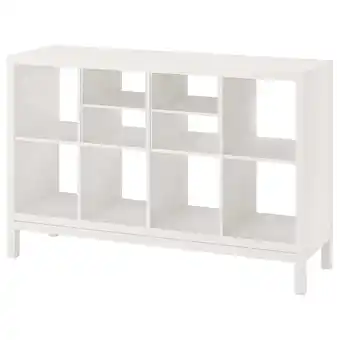 IKEA Kallax hylle med understell, med 2 hylleinnsatser/hvit, 147x94 cm tilbud