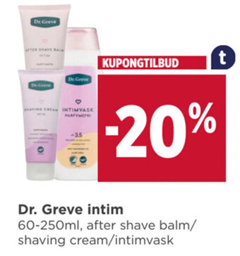 Meny Dr. Greve intim tilbud