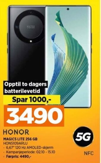 POWER HONOR MAGICS LITE 256 GB HON5109ARUJ tilbud