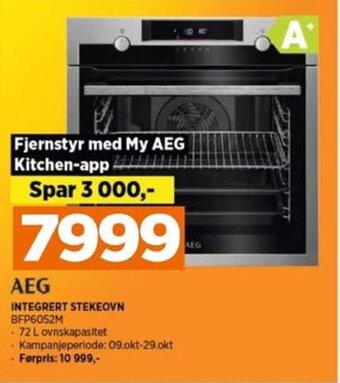 POWER AEG INTEGRERT STEKEOVN BFP6052M tilbud