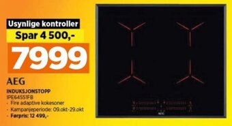 POWER AEG INDUKSJONSTOPP IPE64551FB tilbud