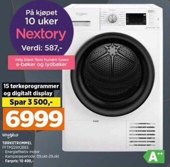 POWER Whirlpool TØRKETROMMEL FFTM229X2BEE tilbud