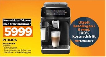 POWER PHILIPS KAFFEMASKIN EP334150 tilbud