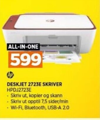 POWER DESKJET 2723E SKRIVER HPDJ2723E tilbud
