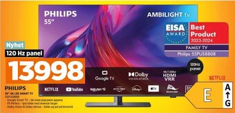 POWER PHILIPS 55" 4K LED SMART TV 55PUS8888 tilbud