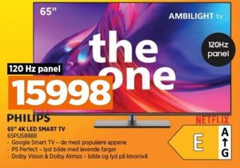 POWER PHILIPS 65" 4K LED SMART TV 65PUS8888 tilbud