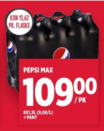 Meny Pepsi max brus tilbud