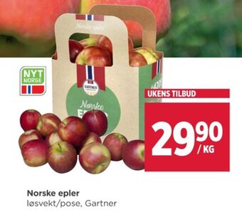 Meny Gartner epler tilbud