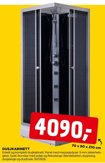 jem & fix Dusjkabinett tilbud