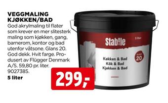 jem & fix Veggmaling kjøkken/bad tilbud