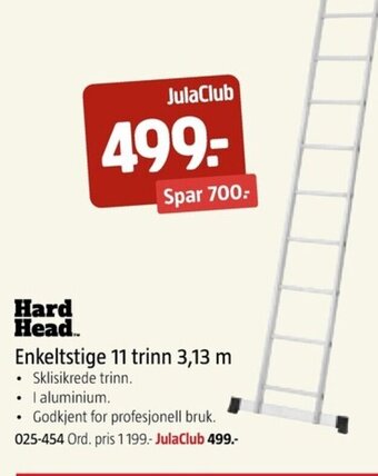 Jula Hard Head Enkeltstige 11 trinn 3,13 m tilbud