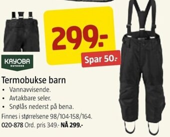 Jula Termobukse barn tilbud