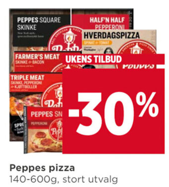 Meny Peppes pizza tilbud