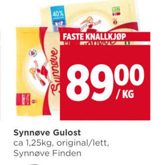 Meny Synnøve Gulost tilbud