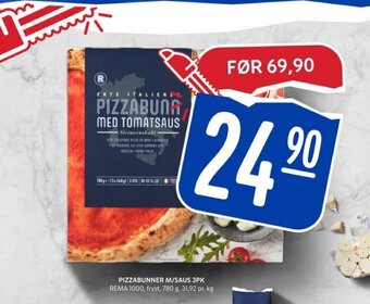 Rema 1000 PIZZABUNNER M/SAUS 3PK tilbud