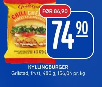 Rema 1000 KYLLINGBURGER Grilstad tilbud