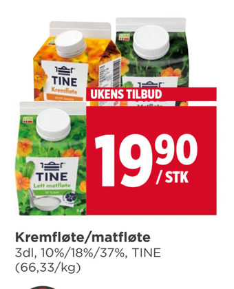Meny Kremfløte/matfløte tilbud