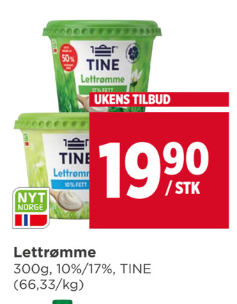 Meny Lettrømme tilbud