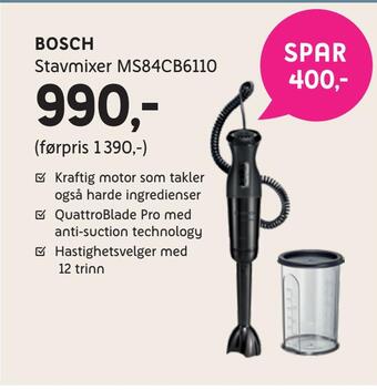 ELON Bosch stavmixer ms84cb6110 tilbud