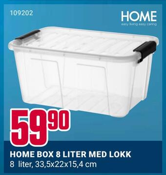 Europris Home box 8 liter med lokk tilbud