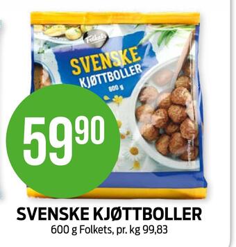 Kiwi Svenske kjøttboller tilbud