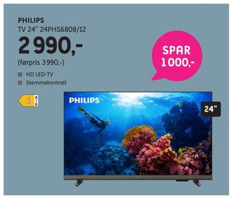 ELON Philips tv 24 24phs6808/12 tilbud