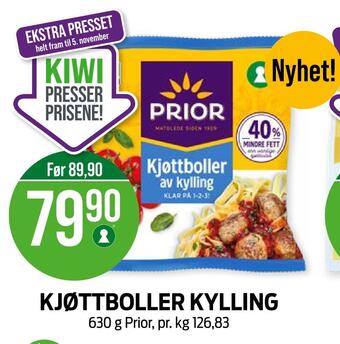 Kiwi Kjøttboller kylling tilbud