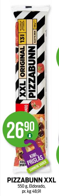 Kiwi Pizzabunn xxl tilbud