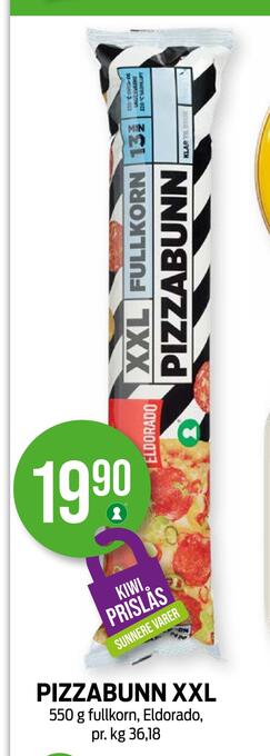 Kiwi Pizzabunn xxl tilbud
