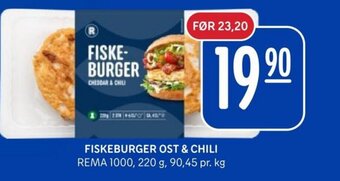 Rema 1000 FISKEBURGER OST & CHILI REMA 1000 tilbud