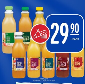 Rema 1000 FERSK JUICE REMA 1000 tilbud