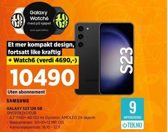 POWER SAMSUNG GALAXY S23 128 GB SMS911BZKDEUB tilbud