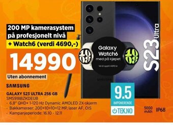 POWER SAMSUNG GALAXY S23 ULTRA 256 GB SMS918BZKDEUB tilbud