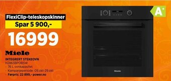 POWER Miele INTEGRERT STEKEOVN H2863BPOBSW tilbud