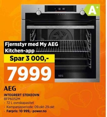 POWER AEG INTEGRERT STEKEOVN BFP6052M tilbud