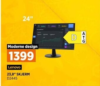 POWER Lenovo 23,8" SKJERM D2445 tilbud