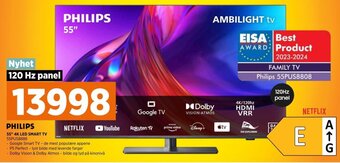 POWER PHILIPS 55" 4K LED SMART TV 55PUS8888 tilbud